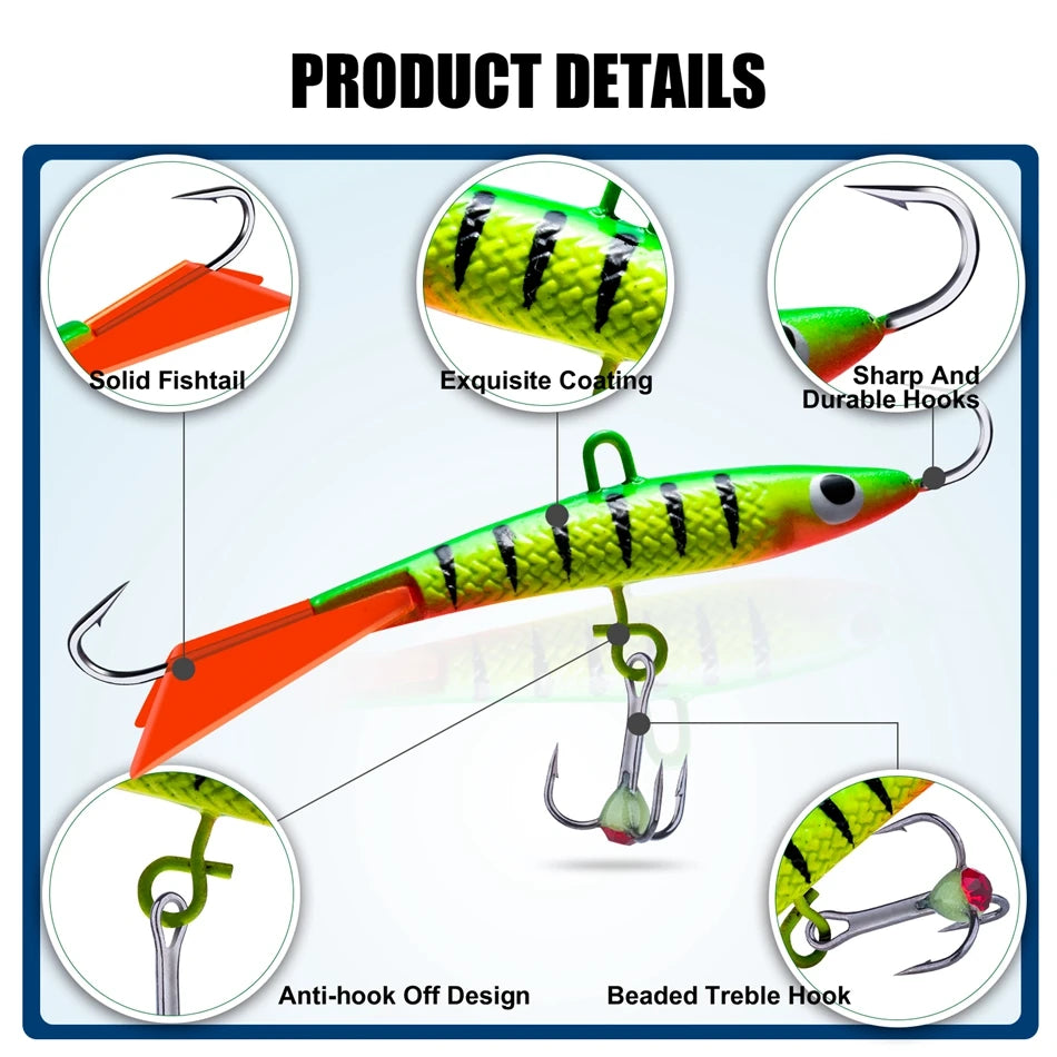 Goture-isca profissional de pesca no gelo, conjunto de tipo 5 para escolher, para truta, baixo, lúcio, carpa, inverno, novo estilo, 2021