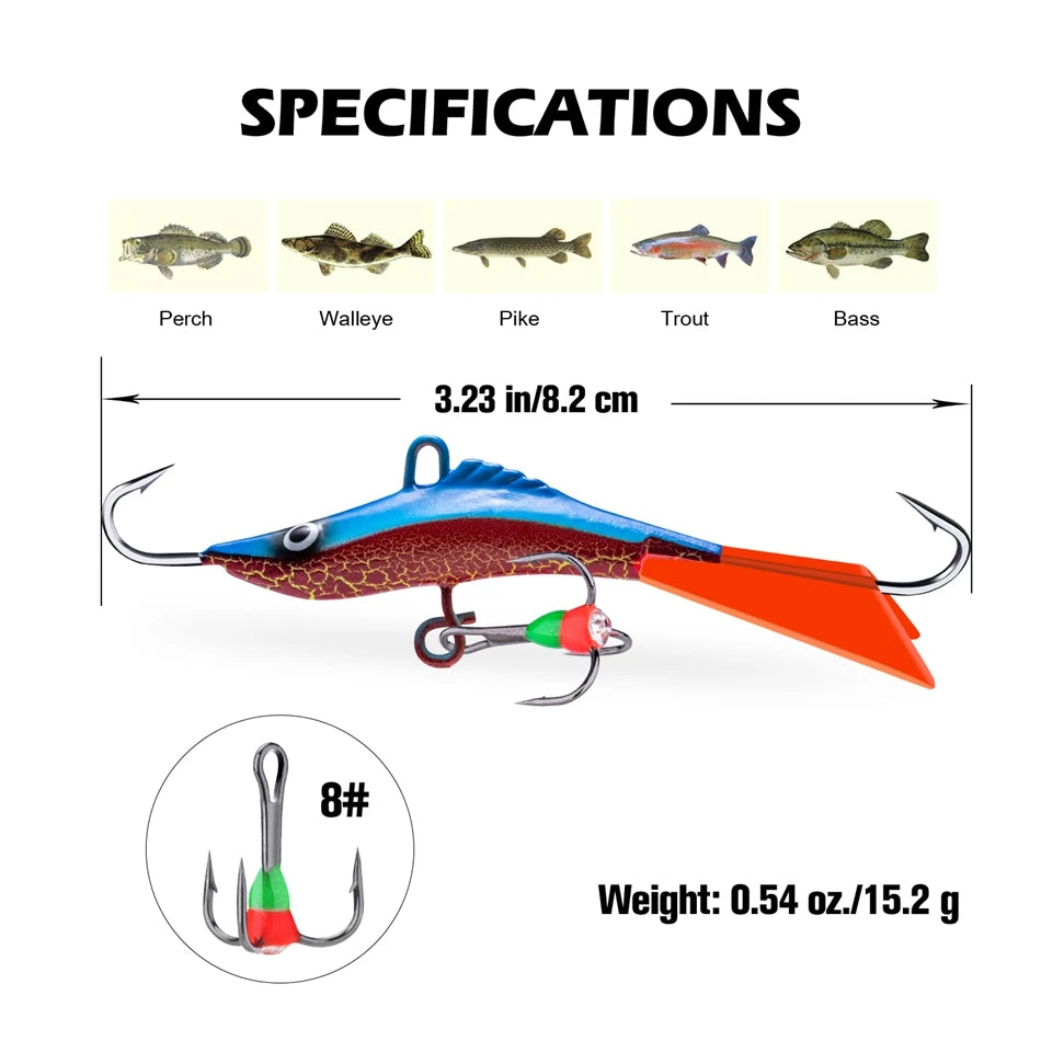 Goture-isca profissional de pesca no gelo, conjunto de tipo 5 para escolher, para truta, baixo, lúcio, carpa, inverno, novo estilo, 2021