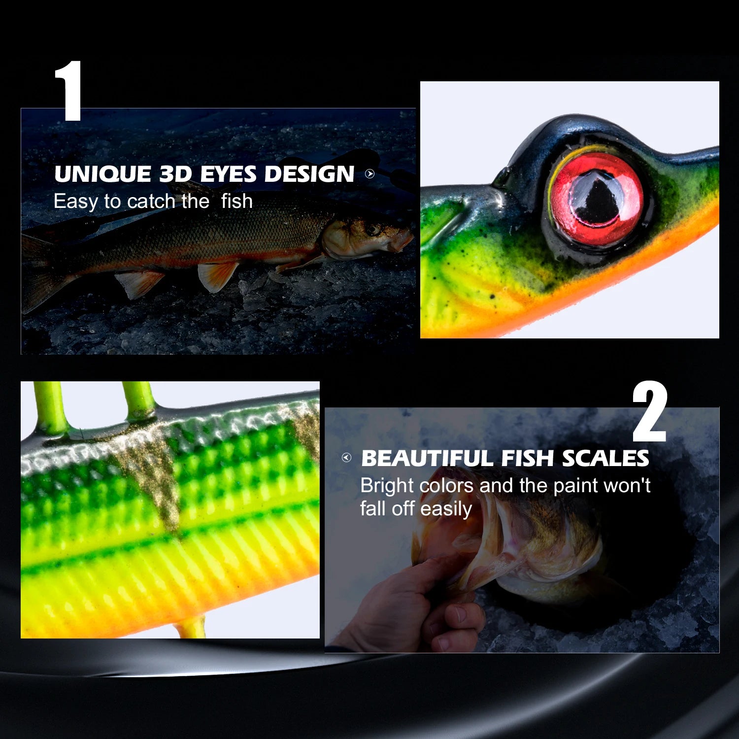 Goture-isca profissional de pesca no gelo, conjunto de tipo 5 para escolher, para truta, baixo, lúcio, carpa, inverno, novo estilo, 2021