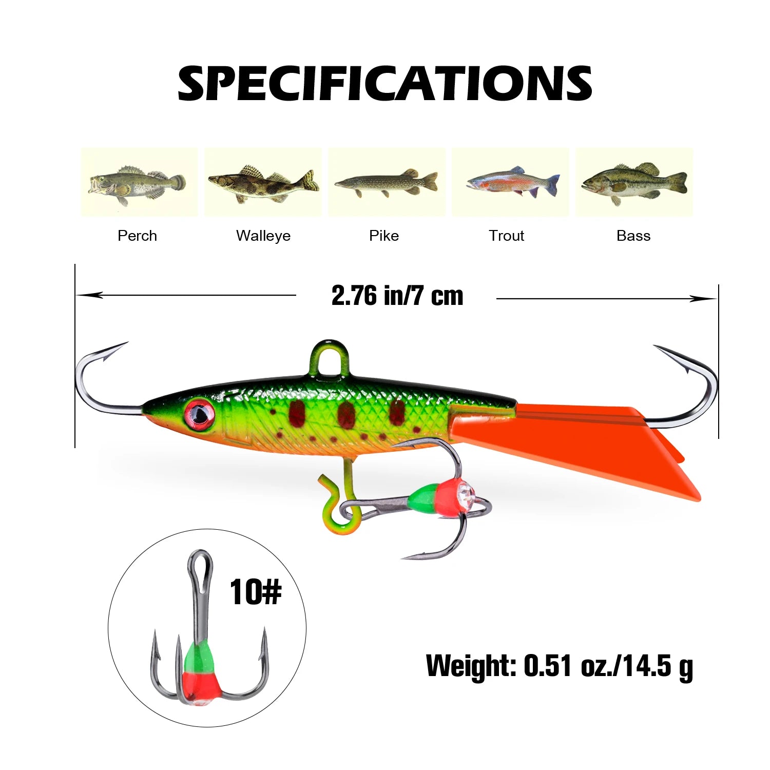 Goture-isca profissional de pesca no gelo, conjunto de tipo 5 para escolher, para truta, baixo, lúcio, carpa, inverno, novo estilo, 2021