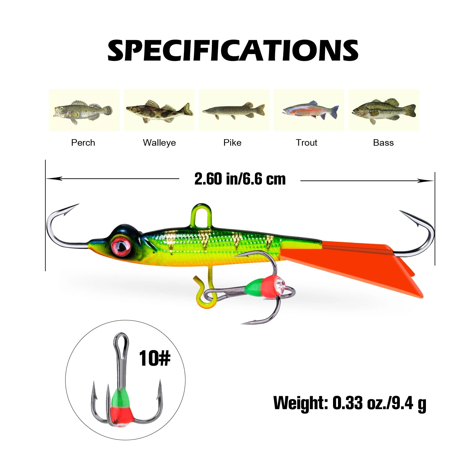 Goture-isca profissional de pesca no gelo, conjunto de tipo 5 para escolher, para truta, baixo, lúcio, carpa, inverno, novo estilo, 2021