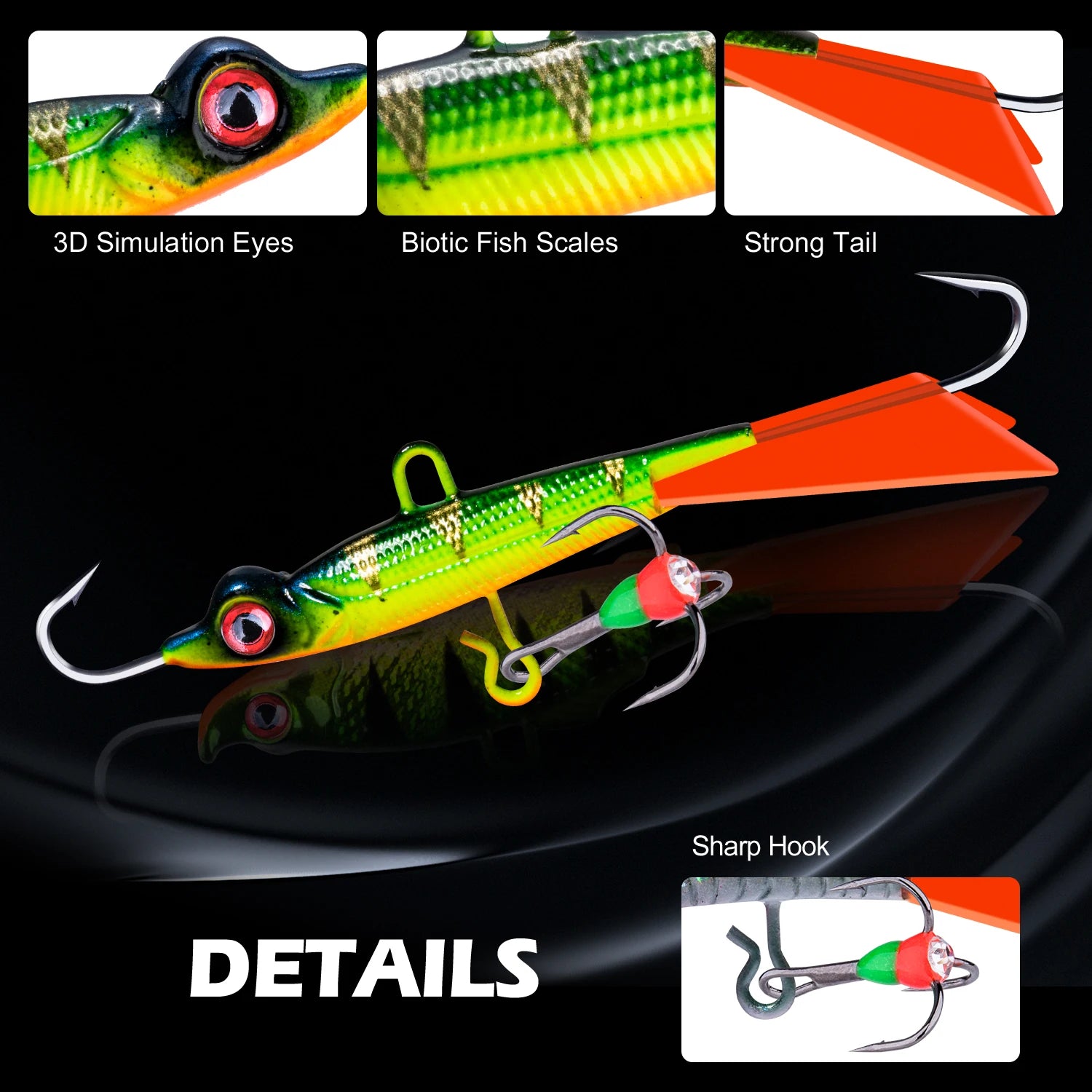 Goture-isca profissional de pesca no gelo, conjunto de tipo 5 para escolher, para truta, baixo, lúcio, carpa, inverno, novo estilo, 2021