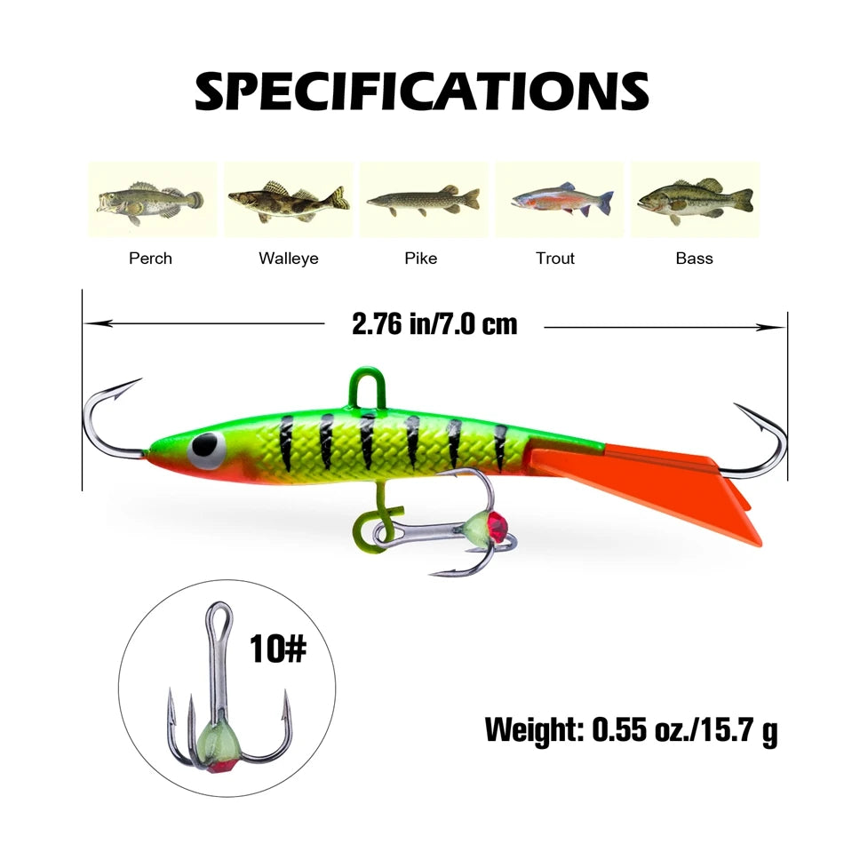 Goture-isca profissional de pesca no gelo, conjunto de tipo 5 para escolher, para truta, baixo, lúcio, carpa, inverno, novo estilo, 2021