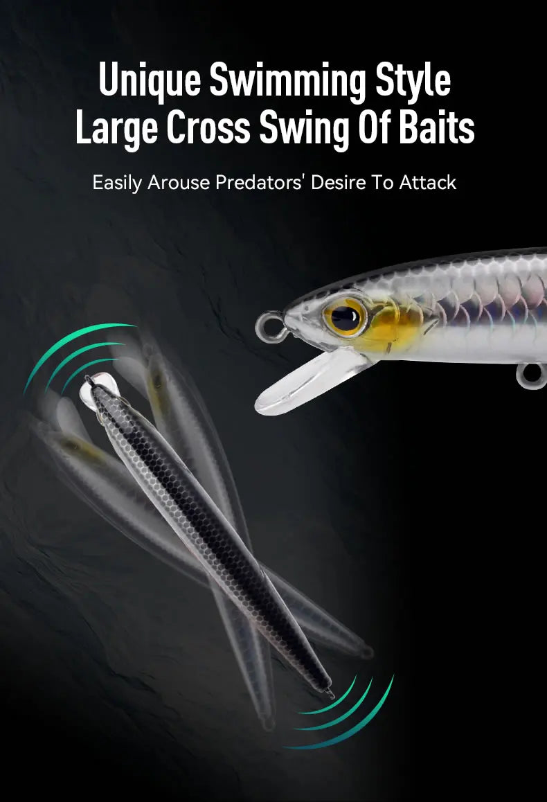 Kingdom sp sombra iscas de pesca 6.5g 9g 14g 14.2g pendurado minnow wobbler manivela iscas artificial mar baixo pique equipamento de pesca