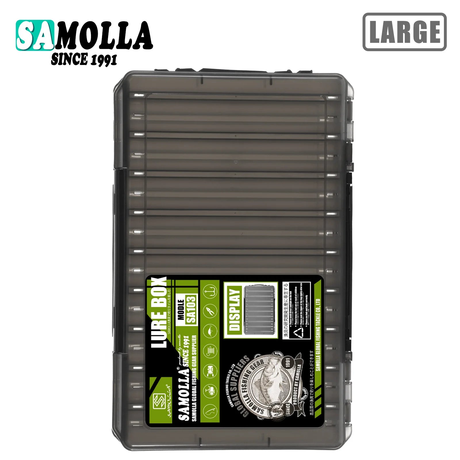 Samolla grande caixa de equipamento de pesca armazenamento de isca dupla face caixas de gancho iscas recipiente caso de armazenamento acessórios de pesca