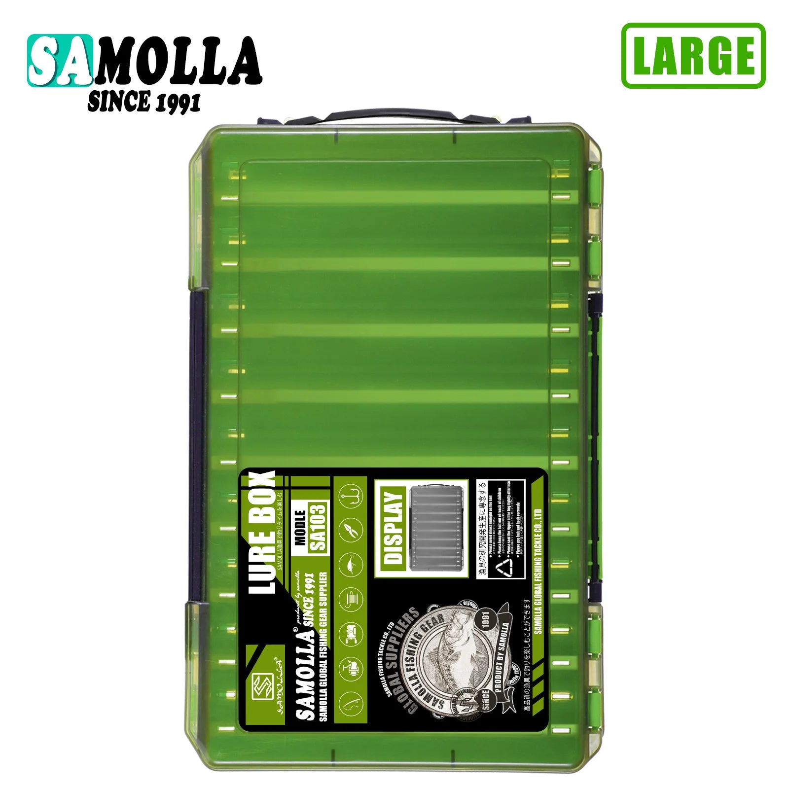 Samolla grande caixa de equipamento de pesca armazenamento de isca dupla face caixas de gancho iscas recipiente caso de armazenamento acessórios de pesca