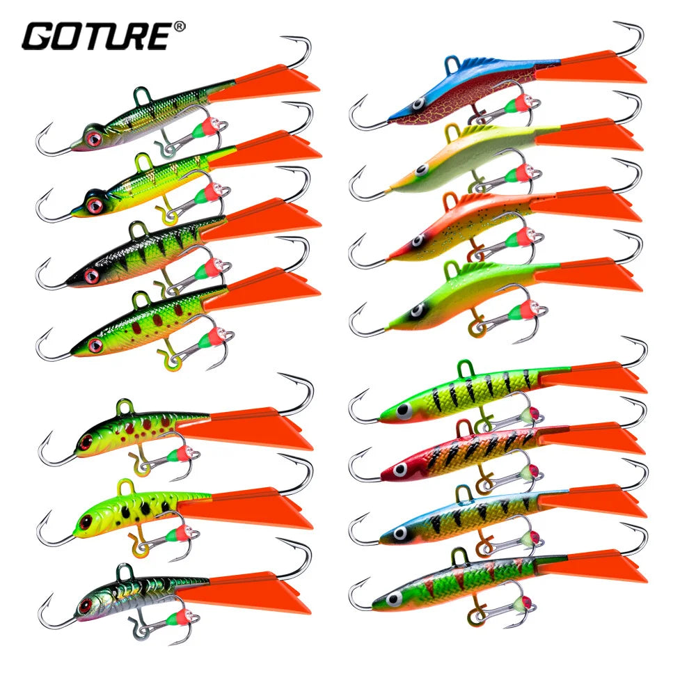 Goture-isca profissional de pesca no gelo, conjunto de tipo 5 para escolher, para truta, baixo, lúcio, carpa, inverno, novo estilo, 2021
