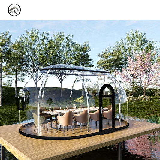Ao ar livre pc bolha transparente casa iglu tenda pré-fabricada pequena cúpula de acampamento casa glamping geodésico oval estrela quarto cúpula casas