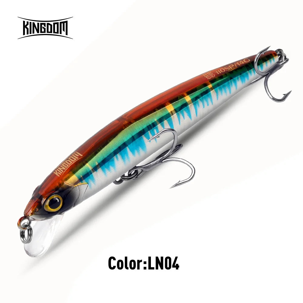 Kingdom sp sombra iscas de pesca 6.5g 9g 14g 14.2g pendurado minnow wobbler manivela iscas artificial mar baixo pique equipamento de pesca