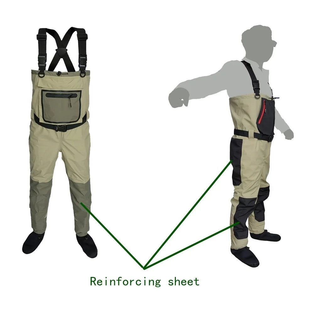 Pesca com mosca Crianças para adultos waders neoprene pé para homens jangada caça Secagem rápida À prova d'água e respirável