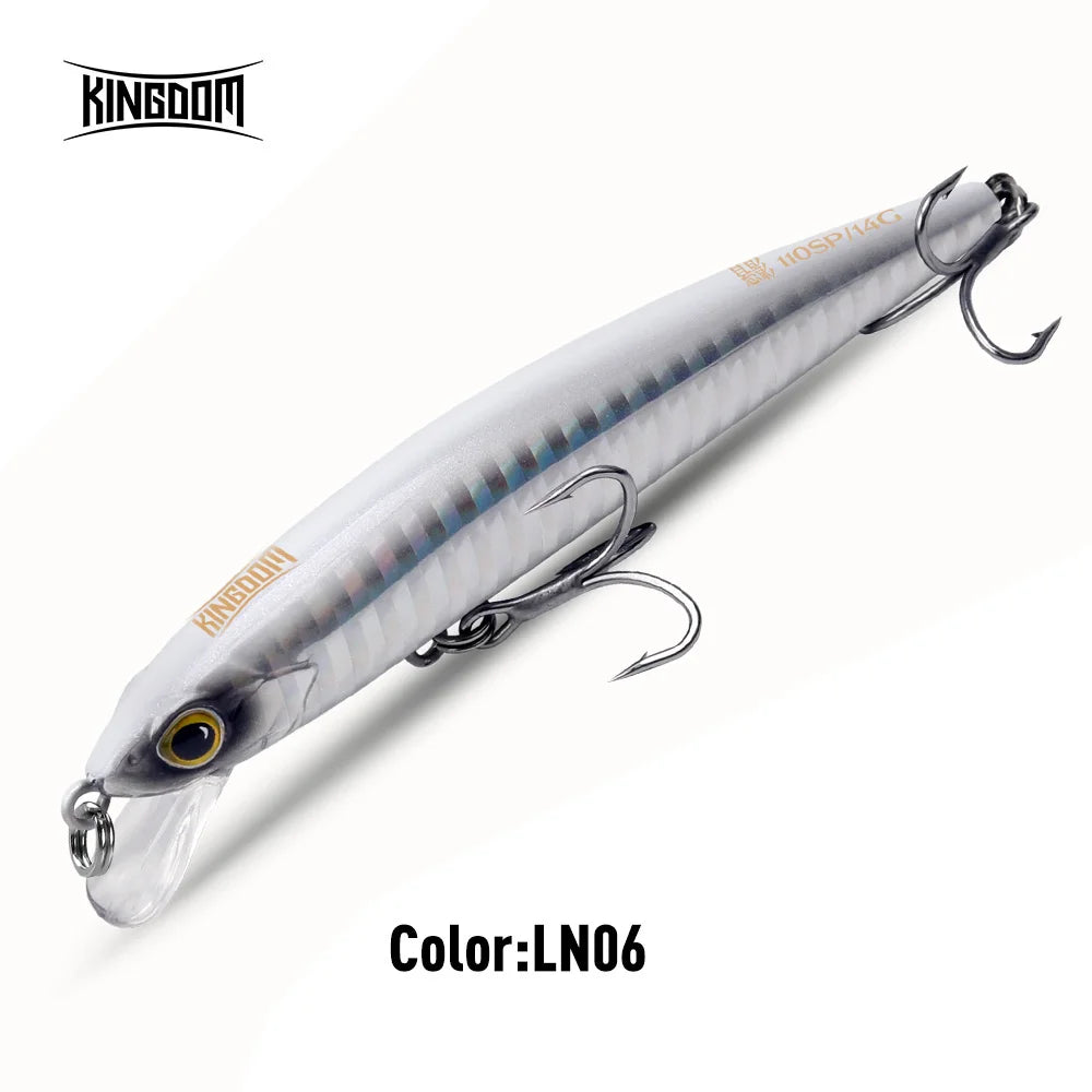 Kingdom sp sombra iscas de pesca 6.5g 9g 14g 14.2g pendurado minnow wobbler manivela iscas artificial mar baixo pique equipamento de pesca