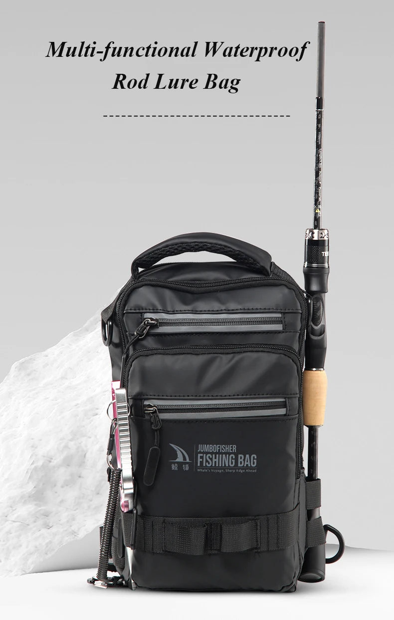 Bolsa de pesca, equipamento de pesca, mochila, caixa de equipamento de pesca tática leve, bolsa multifuncional, bolsa de pesca ao ar livre