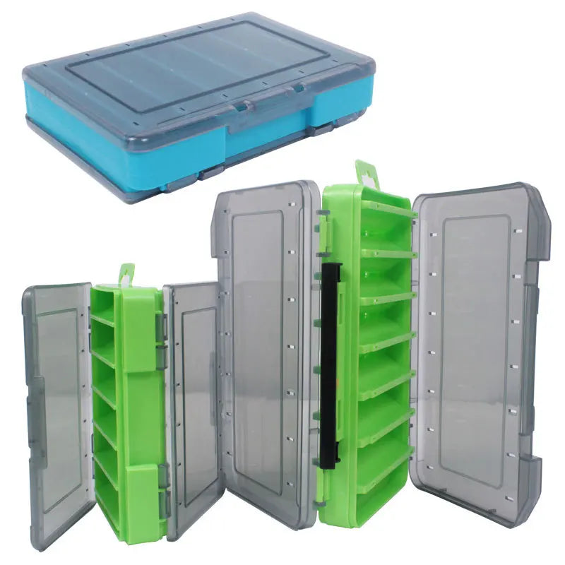 Compartimentos caixas de equipamento de pesca isca isca gancho acessórios caixa de armazenamento de alta resistência caixas de armazenamento caso recipiente sacos