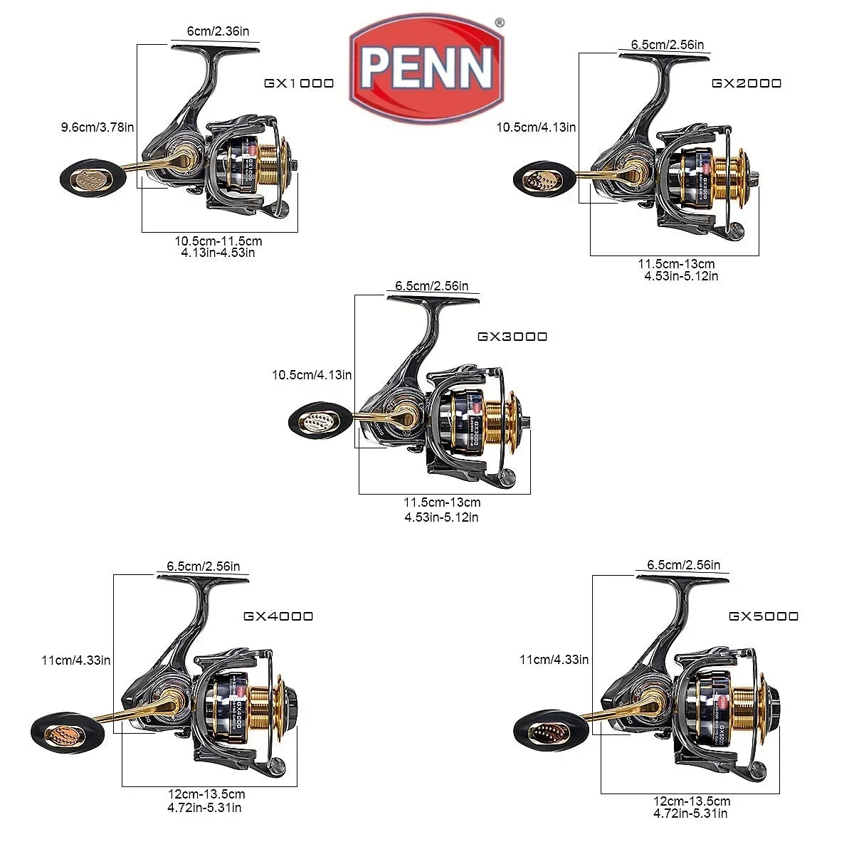Carretel de pesca PENN GX1000-7000 com 13 + 1 rolamentos de última geração, arrasto máximo de 25 kg e presente de linha de pesca PE bônus