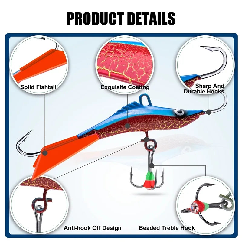 Goture-isca profissional de pesca no gelo, conjunto de tipo 5 para escolher, para truta, baixo, lúcio, carpa, inverno, novo estilo, 2021