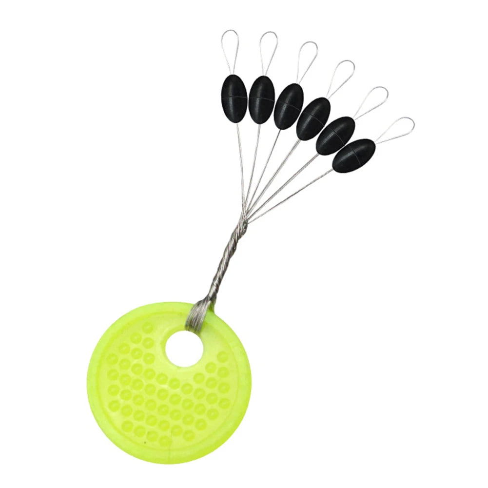 Borracha Oval Stopper Pesca Float, Silicon Space Bean Sea Carp, Fly Pesca Bobber, preto, 10, 20 Grupo Set, 60 pcs, 120pcs