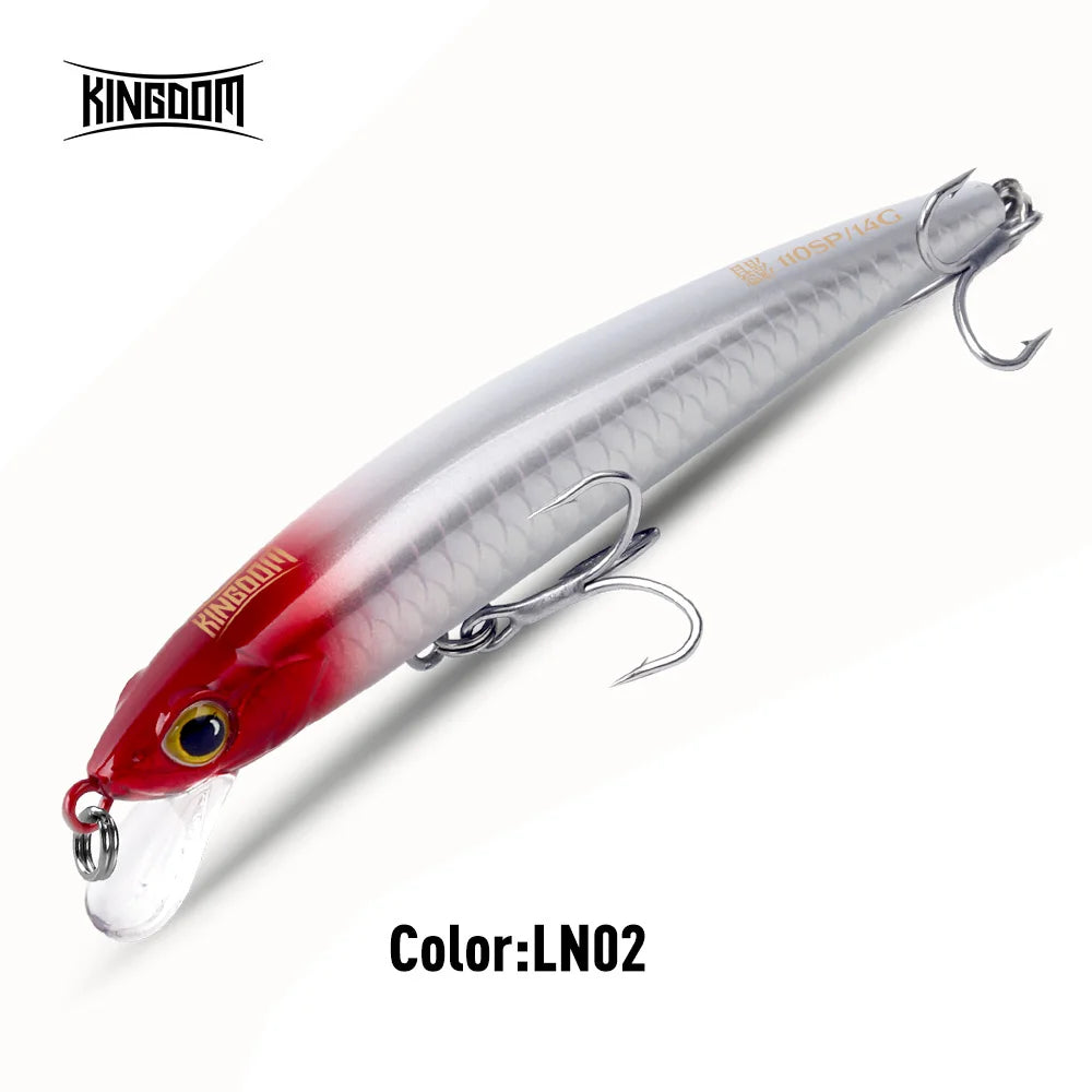 Kingdom sp sombra iscas de pesca 6.5g 9g 14g 14.2g pendurado minnow wobbler manivela iscas artificial mar baixo pique equipamento de pesca