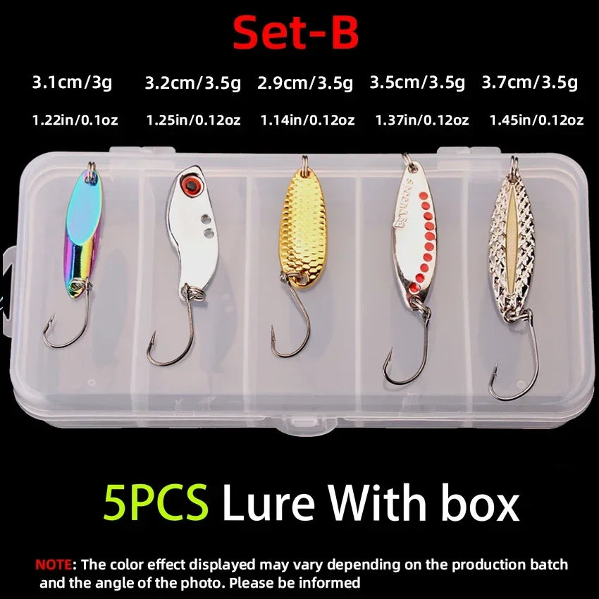 5 pçs/lote wobbler iscas 3g/10g/15g metal vib isca de pesca conjunto afundando metal duro vib mar iscas de pesca artificial isca de pesca
