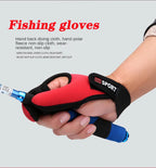Luvas de pesca 2 dedos protetor respirável antiderrapante anti-corte luvas de pesca carpa ao ar livre equipamento de pesca acessórios suprimentos
