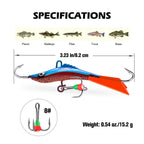 Goture-isca profissional de pesca no gelo, conjunto de tipo 5 para escolher, para truta, baixo, lúcio, carpa, inverno, novo estilo, 2021