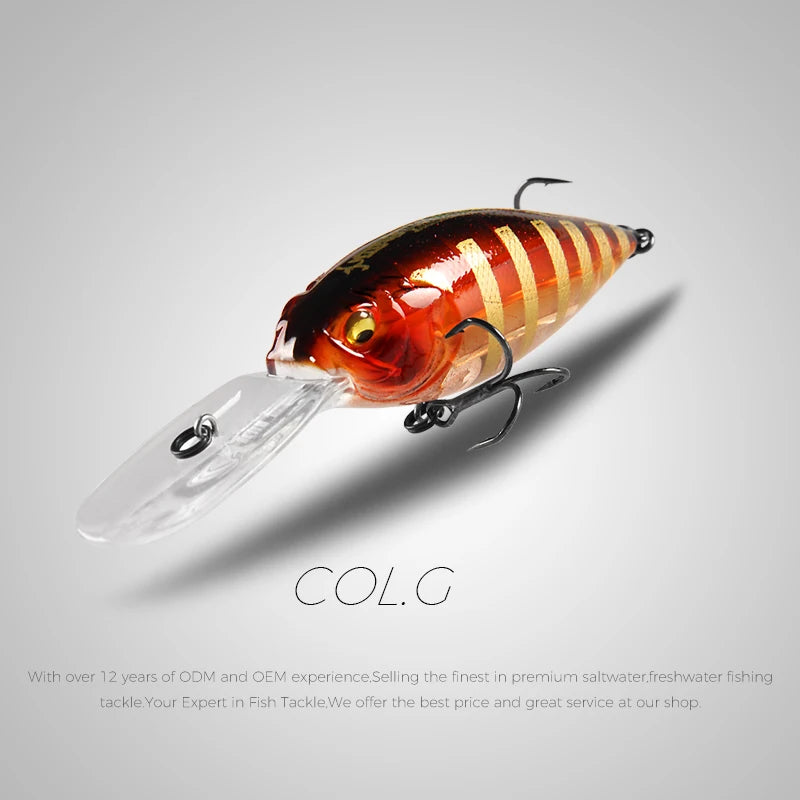 Bearking 75mm 23g iscas de pesca superiores flutuante manivela isca mergulhador profundo isca alta qualidade iscas duras ação profissional wobbler