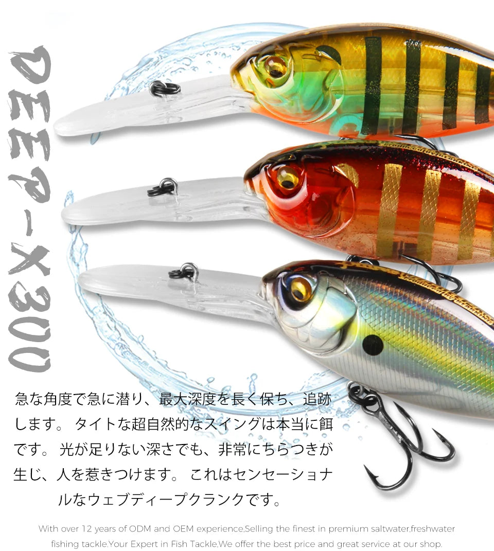 Bearking 75mm 23g iscas de pesca superiores flutuante manivela isca mergulhador profundo isca alta qualidade iscas duras ação profissional wobbler