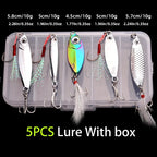 5 pçs/lote wobbler iscas 3g/10g/15g metal vib isca de pesca conjunto afundando metal duro vib mar iscas de pesca artificial isca de pesca