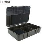 Hirisi caixa organizadora de pesca de carpa, grande capacidade, compartimentos multiuso, acessórios de pesca, caixa de armazenamento de peixe, isca falsa