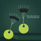 Borracha Oval Stopper Pesca Float, Silicon Space Bean Sea Carp, Fly Pesca Bobber, preto, 10, 20 Grupo Set, 60 pcs, 120pcs