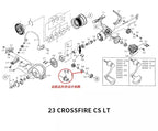 2023 novo carretel daiwa crossfire lt molinete de pesca 1000-6000 abs metail carretel 5-12kg potência engrenagem dura