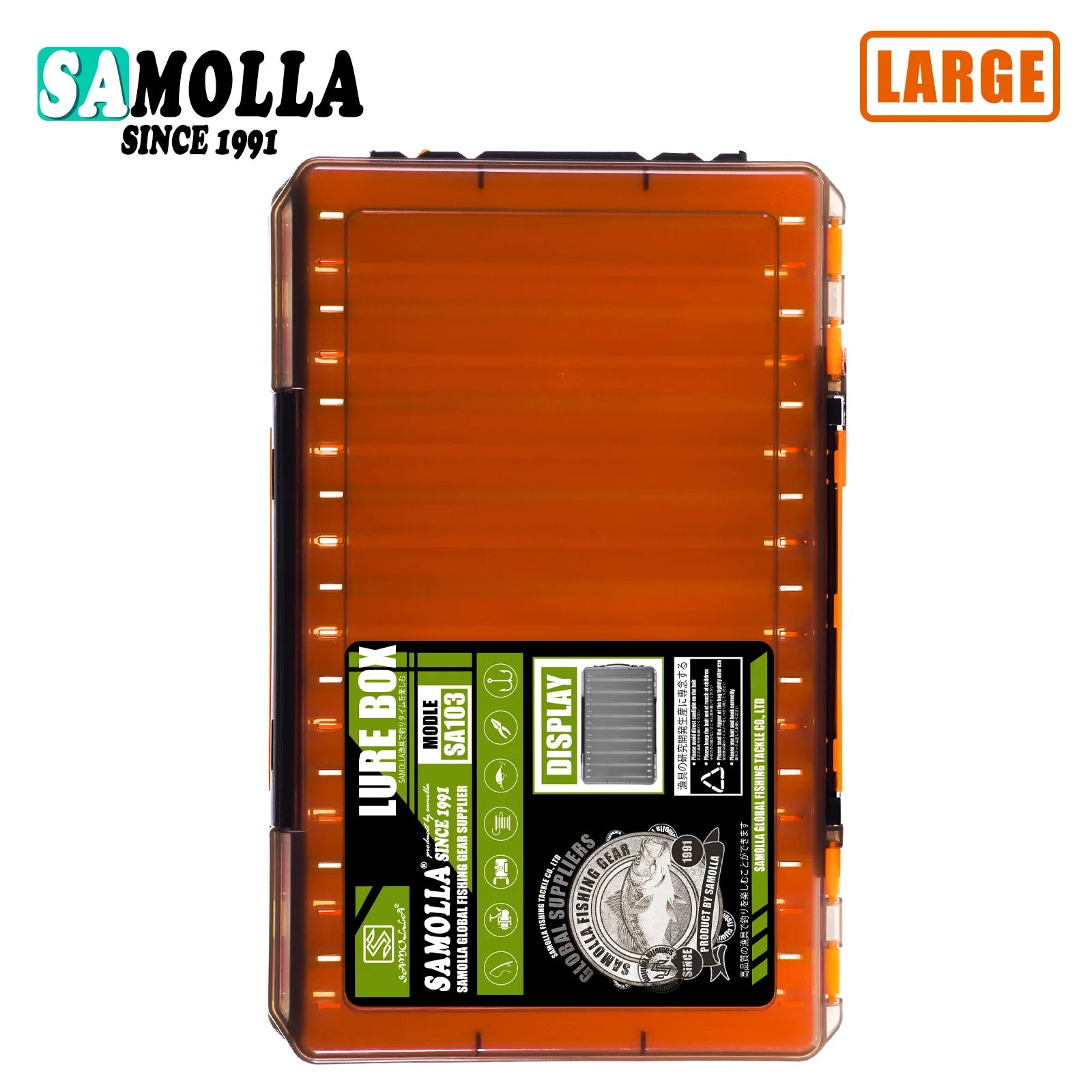 Samolla grande caixa de equipamento de pesca armazenamento de isca dupla face caixas de gancho iscas recipiente caso de armazenamento acessórios de pesca