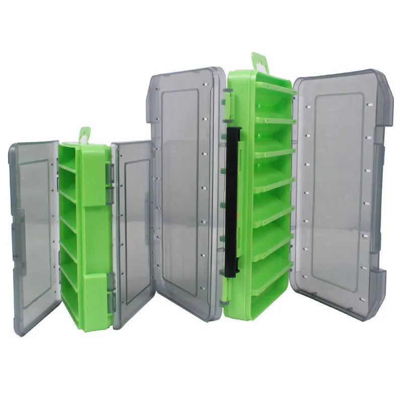 Compartimentos caixas de equipamento de pesca isca isca gancho acessórios caixa de armazenamento de alta resistência caixas de armazenamento caso recipiente sacos