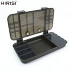 Hirisi caixa organizadora de pesca de carpa, grande capacidade, compartimentos multiuso, acessórios de pesca, caixa de armazenamento de peixe, isca falsa