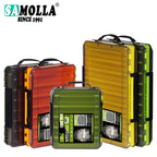 Samolla grande caixa de equipamento de pesca armazenamento de isca dupla face caixas de gancho iscas recipiente caso de armazenamento acessórios de pesca