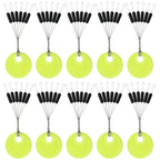 Borracha Oval Stopper Pesca Float, Silicon Space Bean Sea Carp, Fly Pesca Bobber, preto, 10, 20 Grupo Set, 60 pcs, 120pcs