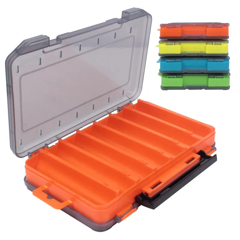 Compartimentos caixas de equipamento de pesca isca isca gancho acessórios caixa de armazenamento de alta resistência caixas de armazenamento caso recipiente sacos