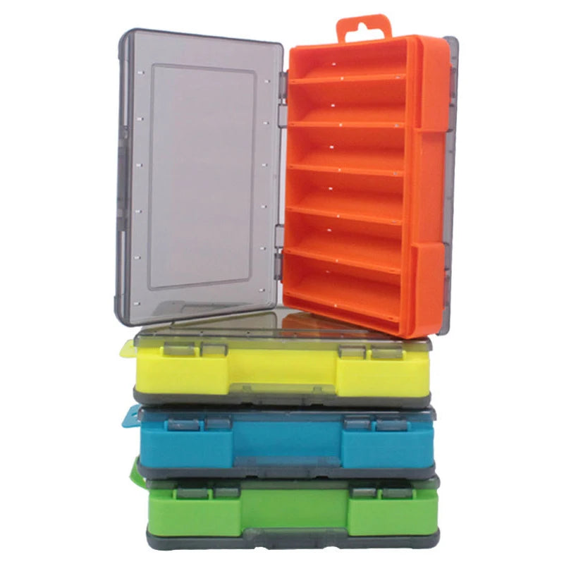 Compartimentos caixas de equipamento de pesca isca isca gancho acessórios caixa de armazenamento de alta resistência caixas de armazenamento caso recipiente sacos