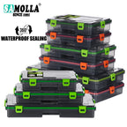 SAMOLLA Equipamento de pesca Caixa à prova d'água Armazenamento de isca Caixas de gancho Iscas Recipiente Caso de armazenamento Acessórios de pesca