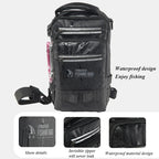 Bolsa de pesca, equipamento de pesca, mochila, caixa de equipamento de pesca tática leve, bolsa multifuncional, bolsa de pesca ao ar livre