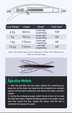 Kingdom sp sombra iscas de pesca 6.5g 9g 14g 14.2g pendurado minnow wobbler manivela iscas artificial mar baixo pique equipamento de pesca