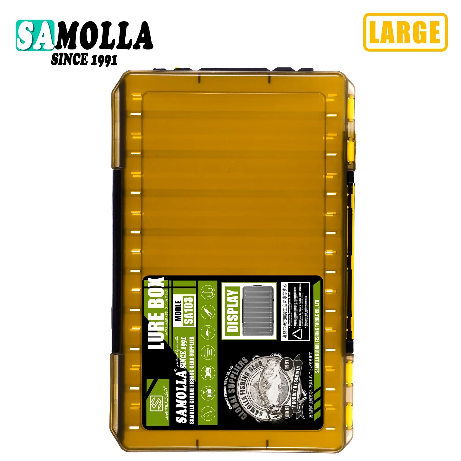 Samolla grande caixa de equipamento de pesca armazenamento de isca dupla face caixas de gancho iscas recipiente caso de armazenamento acessórios de pesca