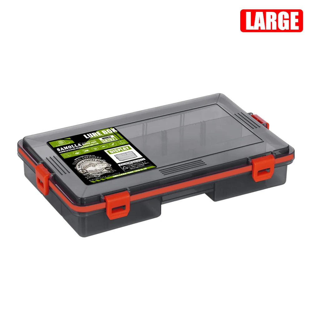 SAMOLLA Equipamento de pesca Caixa à prova d'água Armazenamento de isca Caixas de gancho Iscas Recipiente Caso de armazenamento Acessórios de pesca