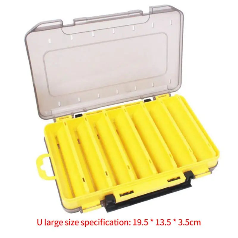 Compartimentos caixas de equipamento de pesca isca isca gancho acessórios caixa de armazenamento de alta resistência caixas de armazenamento caso recipiente sacos
