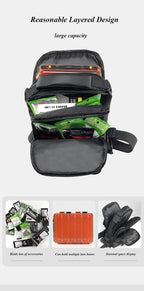 Bolsa de pesca, equipamento de pesca, mochila, caixa de equipamento de pesca tática leve, bolsa multifuncional, bolsa de pesca ao ar livre