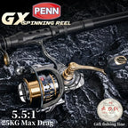 Carretel de pesca PENN GX1000-7000 com 13 + 1 rolamentos de última geração, arrasto máximo de 25 kg e presente de linha de pesca PE bônus