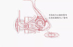 2023 novo carretel daiwa crossfire lt molinete de pesca 1000-6000 abs metail carretel 5-12kg potência engrenagem dura