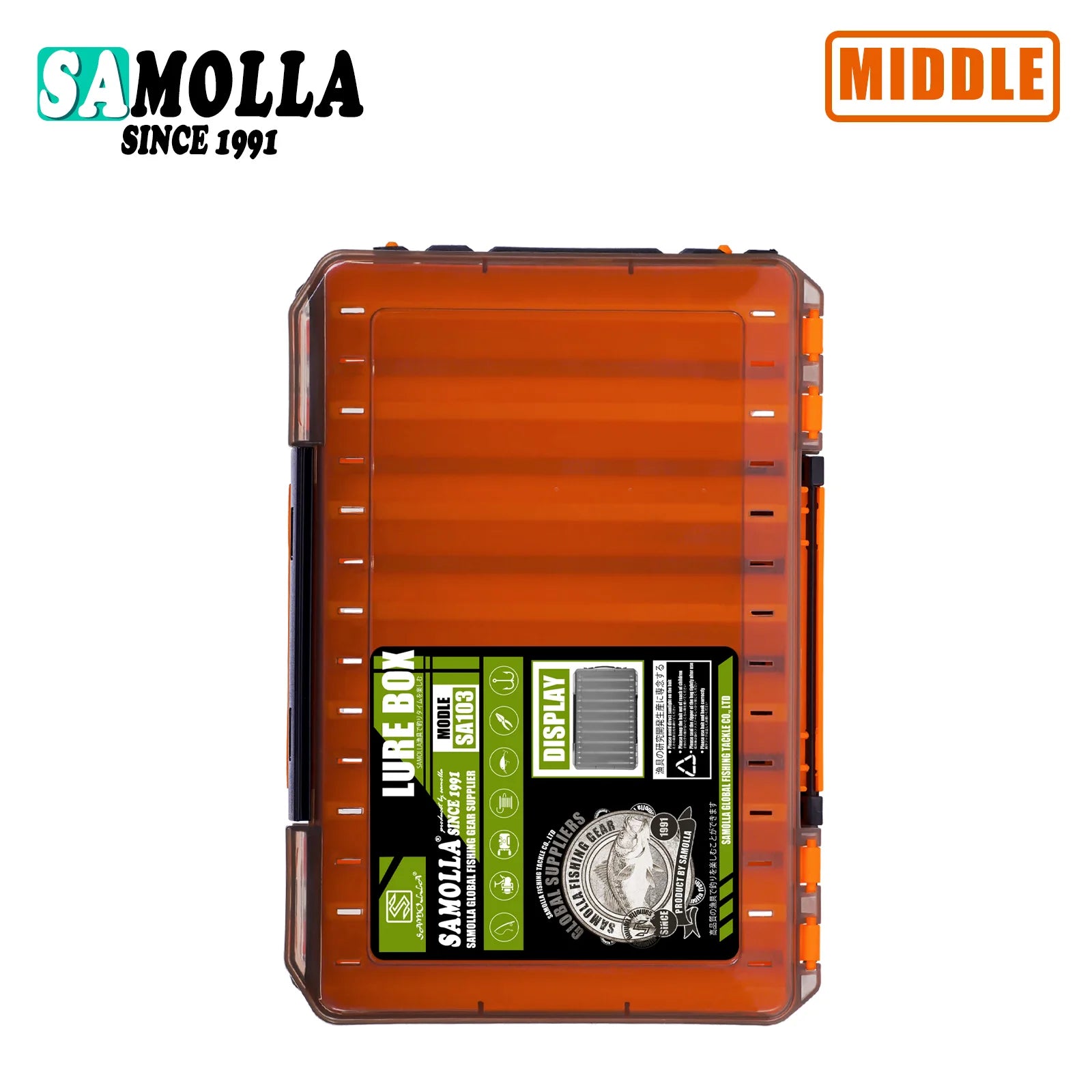 Samolla grande caixa de equipamento de pesca armazenamento de isca dupla face caixas de gancho iscas recipiente caso de armazenamento acessórios de pesca