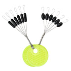 Borracha Oval Stopper Pesca Float, Silicon Space Bean Sea Carp, Fly Pesca Bobber, preto, 10, 20 Grupo Set, 60 pcs, 120pcs
