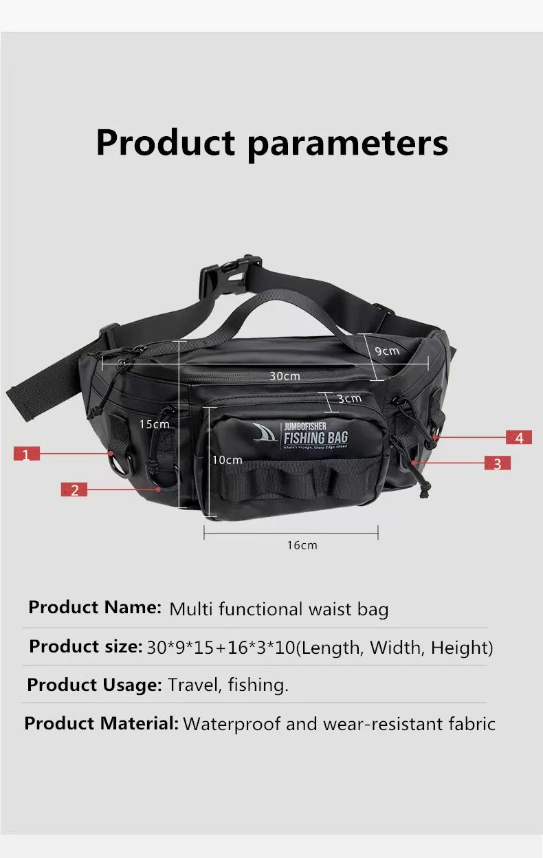 Bolsa de pesca, equipamento de pesca, mochila, caixa de equipamento de pesca tática leve, bolsa multifuncional, bolsa de pesca ao ar livre