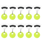 Borracha Oval Stopper Pesca Float, Silicon Space Bean Sea Carp, Fly Pesca Bobber, preto, 10, 20 Grupo Set, 60 pcs, 120pcs